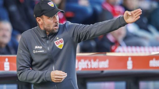 Trainer Sebastian Hoeneß will mit dem VfB ins Pokal-Achtelfinale Foto: dpa/Andreas Gora