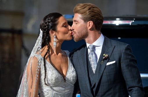 Fußball-Star Sergio Ramos von Real Madrid hat seine langjährige Lebenspartnerin Pilar Rubio geheiratet. Foto: Getty Images