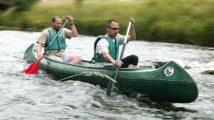 Mit dem Kanu unterwegs auf dem Neckar. Quelle: Unbekannt