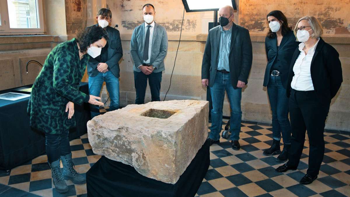 Archäologischer Fund in Stuttgart: Grundstein des Neuen Lusthauses präsentiert