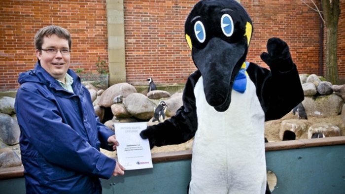 Pinguin wird Pate für  Pinguin-Ei in Wilhelma