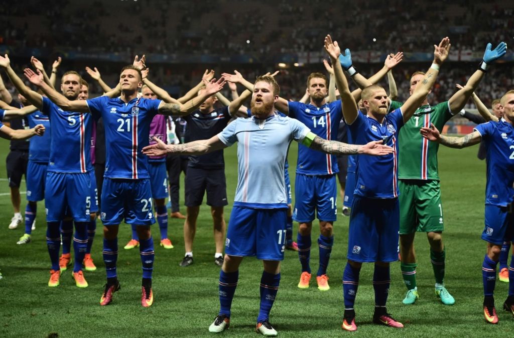 Feiert europameisterlich: die isländische Nationalmannschaft