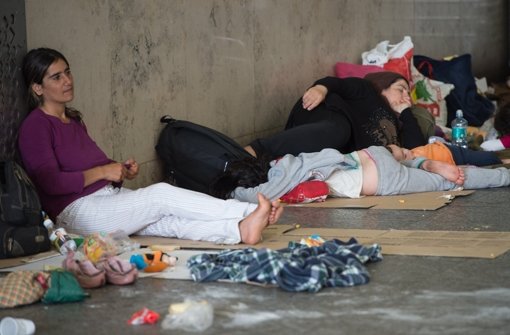 Flüchtlinge am Münchner Hauptbahnhof. Foto: dpa