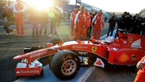 Ferrari-Pilot Sebastian Vettel hat am Sonntagmorgen die Testphase der Formel 1 in Jerez eingeläutet. Foto: dpa