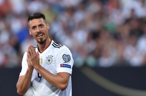 Im Kampf um einen WM-Kaderplatz tönt Sandro Wagner: „Ich bin der beste deutsche Stürmer.“ Foto: AFP
