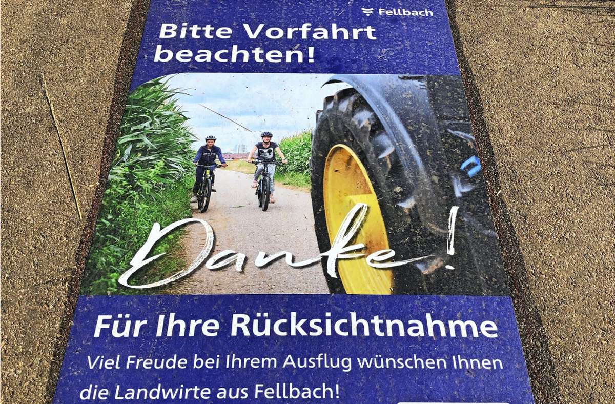 Spaziergänger, Radler und Hundefreunde sollen auf den Wegen bleiben. Foto: Stadt Fellbach
