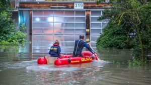 Überschwemmung in Stuttgart-Hofen