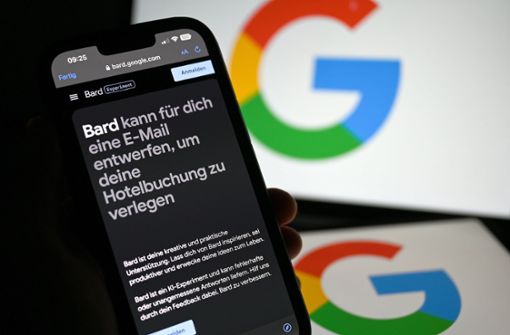 Der KI-Textroboter Bard von Google ist jetzt auch in Deutschland verfügbar (Illustration). Foto: dpa/Arne Dedert