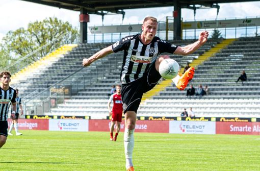 Aalens Stürmer Steffen Kienle wurde beim Spiel in Hoffenheim verletzt. (Archivbild) Foto: IMAGO/Eibner/IMAGO/EIBNER/Michael Schmidt