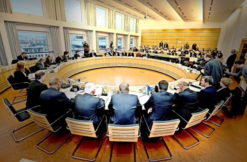 Der NSU-Ausschuss im Stuttgarter Landtag. Foto: dpa