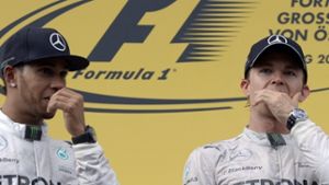 Rivalen der Rennbahn: Lewis Hamilton (li.) und Nico Rosberg Foto: APA
