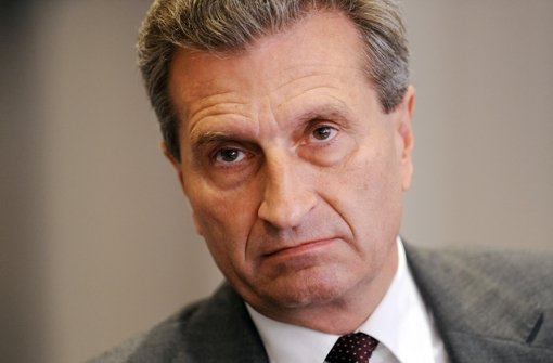 Günther Oettinger: Spielt der Ex-Ministerpräsident von Baden-Württemberg und jetzige EU-Kommissar bald eine tragend Rolle beim VfB? Foto: dpa