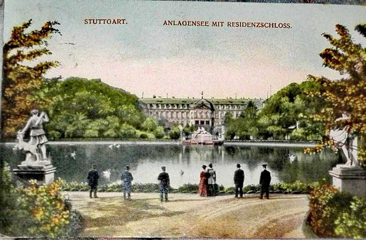 Der ovale See im oberen Schlossgarten, aus dem der Eckensee geworden ist.