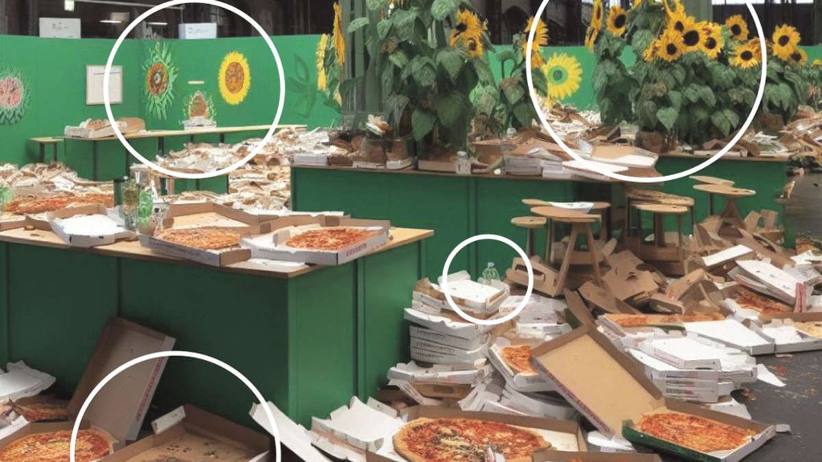 Pizza beim Parteitag der Grünen: So bewerten Experten den KI-Fake vom Grünen-Parteitag