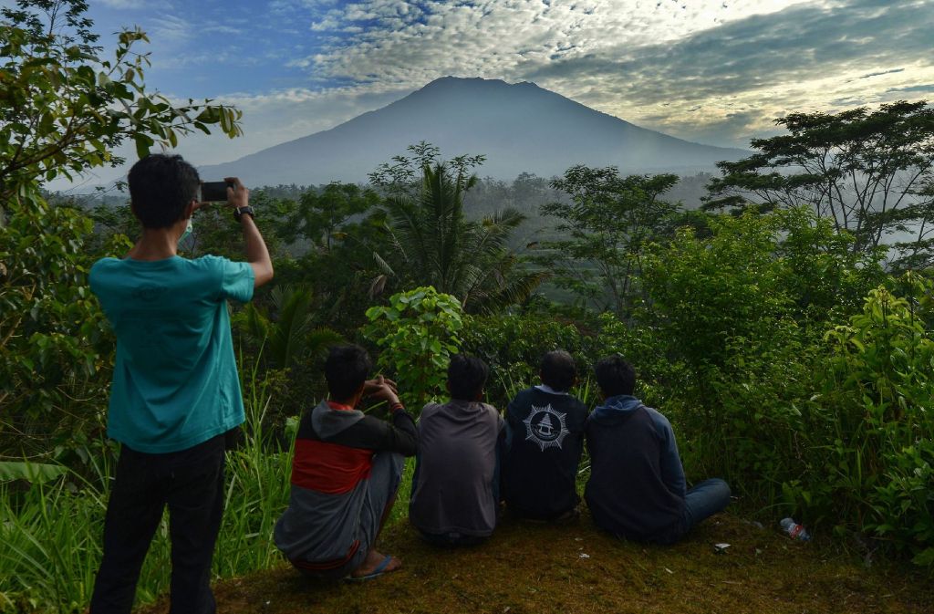 Der Vulkan Agung brodelt seit Tagen vor sich hin.