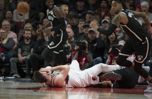 Jusuf Nurkic hat sich während eines NBA-Spiels schwer verletzt. Foto: FR171517 AP