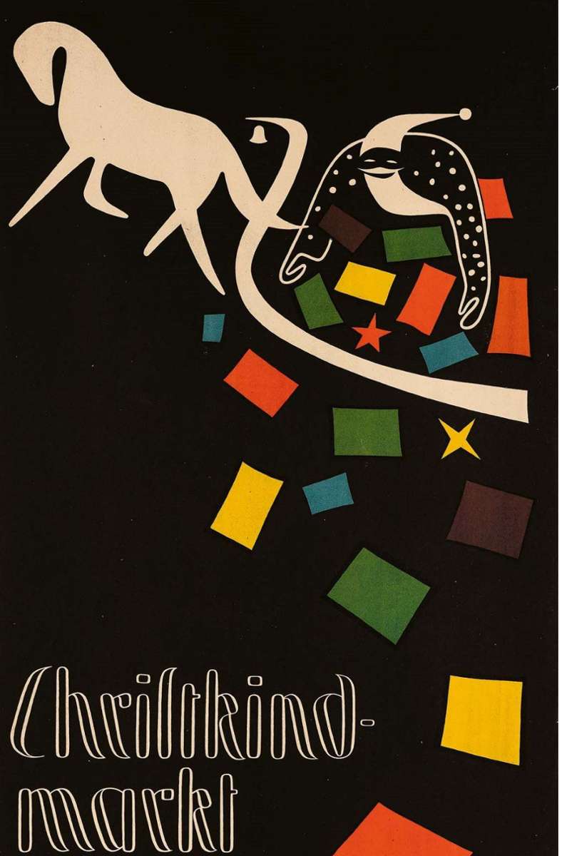 In den 1940-er Jahren gestaltete Otl Aicher zahlreiche Plakate – auch für den Christkindmarkt.