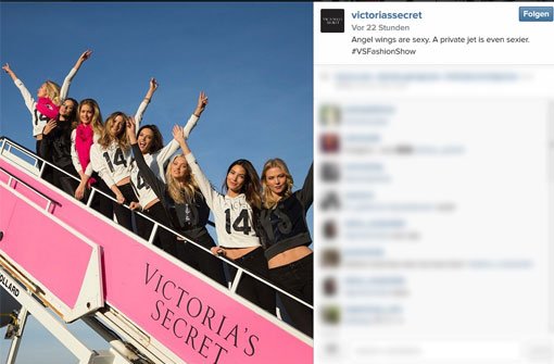 Stilecht im Privatjet nach London: Die Dessousengel von Victorias Secret. Diese Topmodels fliegen mit... Foto: instagram.com/victoriassecret
