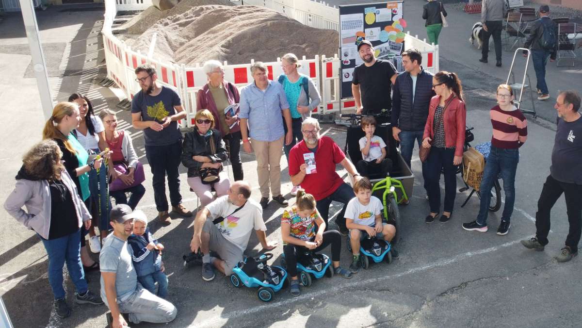 Klima-Experiment in Marbach: So viele Menschen passen auf einen Parkplatz