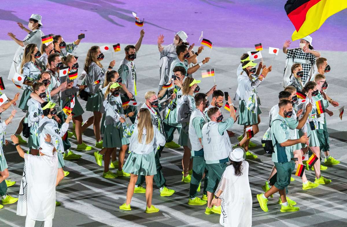 Adidas verteidigt das Outfit der deutschen Sportlerinnen und Sportler. Foto: WITTERS/JohannaLundberg