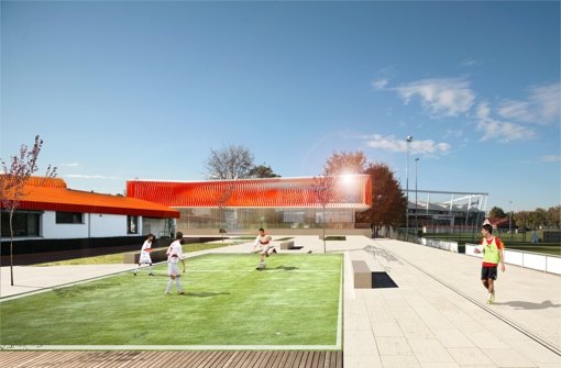Bild der Zukunft: Entwurf des geplanten VfB-Nachwuchszentrums. Foto:  