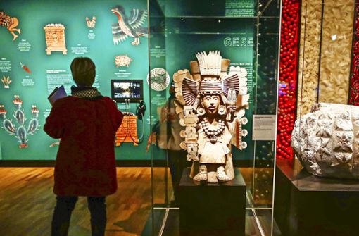 Azteken-Ausstellung im Frühjahr 2020 am Hegelplatz:  Wo in Stuttgart wird so etwas künftig zu sehen sein? Foto: dpa/Christoph Schmidt