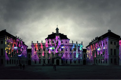 Projektionen auf der Schlossfassade sollen bei dem Festival für eine besondere Atmosphäre sorgen. Foto: Staatliche Schlösser und Gärten Baden-Württemberg