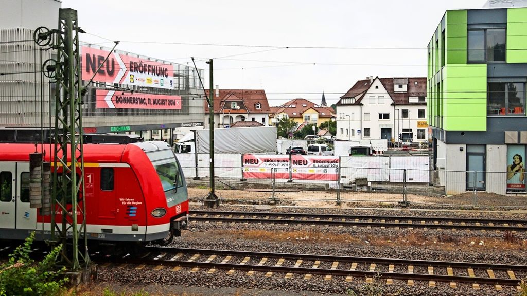 Bahnhofsareal in Ditzingen: Mit dem  Zug in die Zukunft