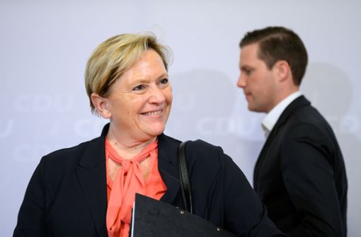 Susanne Eisenmann sieht eine Brutalisierung  der politischen Debatte. Beim Neujahrsempfang der CDU-Ratsfraktion brachte sie es auf den Nenner: „Mehr Kehlkopf, weniger Kopf.“ Foto: dpa/Sebastian Gollnow