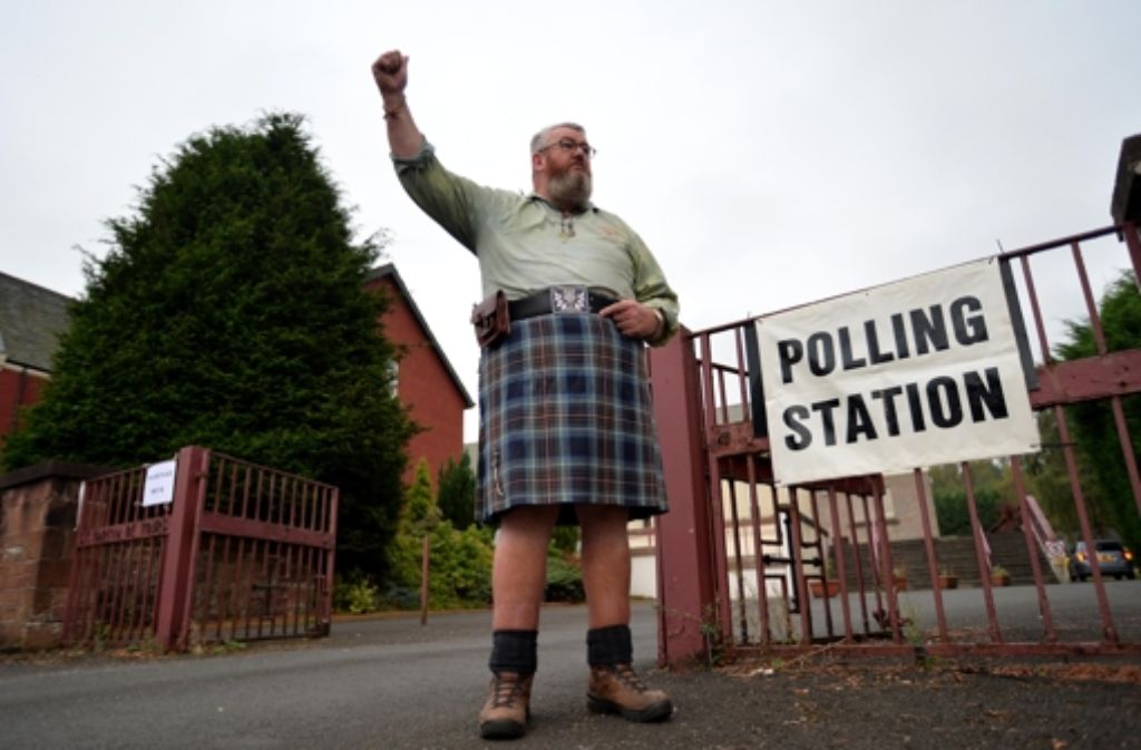 Im Schottenrock zum Wahllokal: Schottland stimmt über die Unabhängigkeit ab.