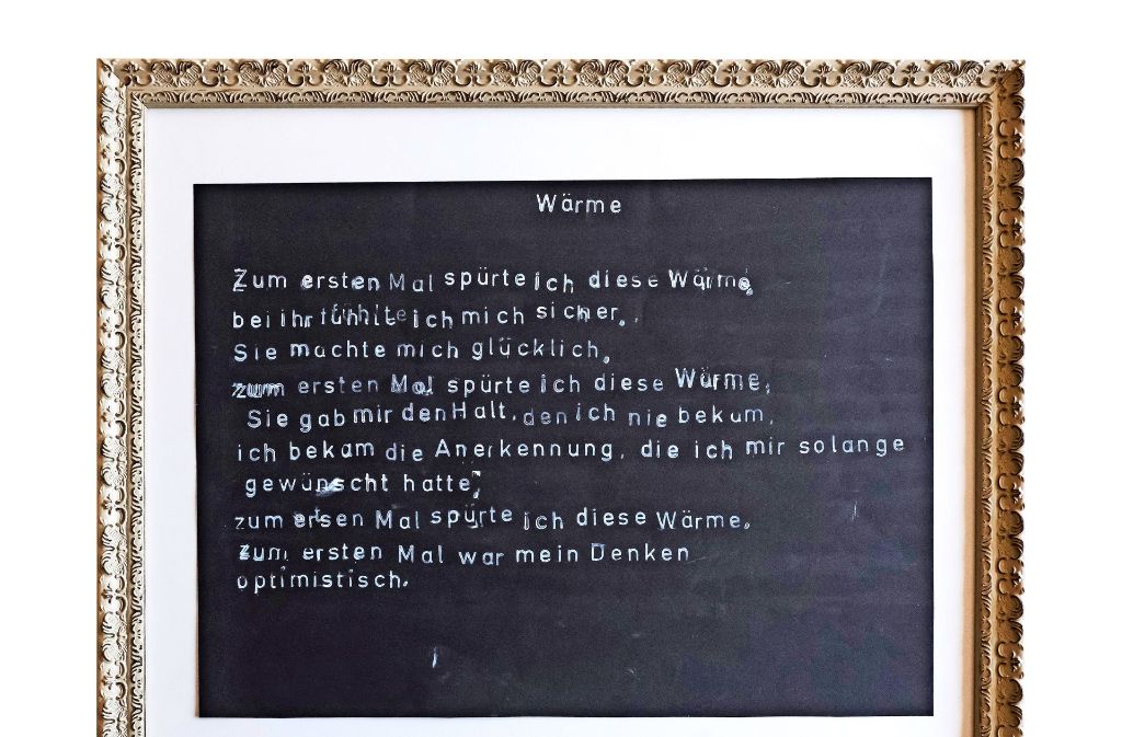 Das Mädchen, das dieses Gedicht verfasst hat, ist 15 Jahre alt und besucht der Albert-Schweitzer-Schule. Foto: Lichtgut/Achim Zweygarth