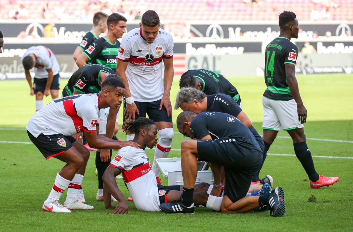 Mohamed Sankoh vom VfB Stuttgart muss operiert werden. Foto: Pressefoto Baumann/Alexander Keppler