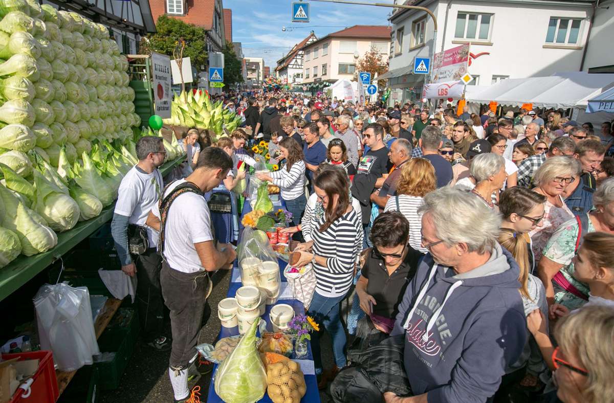 2019 hatte das Krautfest zuletzt regulär stattgefunden. Foto: Roberto Bulgrin
