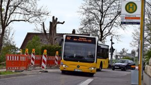 Vom 10. bis 13. April verkehren keine Busse auf dem Knappenweg, sondern Großraumtaxis. Foto: Alexandra Kratz
