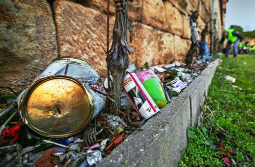 Wilder Müll –  hier an der Burg –  ist eines der Ärgernisse, das Esslinger bewegt. Foto: Roberto Bulgrin