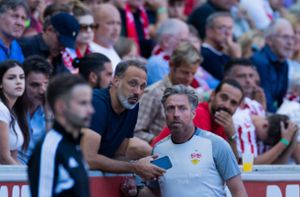 VfB-Trainer Pellegrino Matarazzo ist mit seiner Mannschaft nicht zufrieden. Foto: dpa/Rolf Vennenbernd