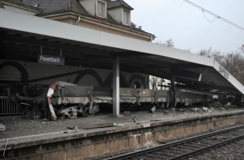 Die Ursache des  Güterwaggon-Unfalls in Feuerbach  2012 ist nicht geklärt