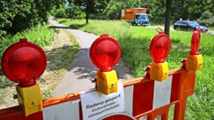 Der Radweg zwischen Ehningen und Böblingen ist seit Freitag gesperrt. Foto: factum/Granville, dpa