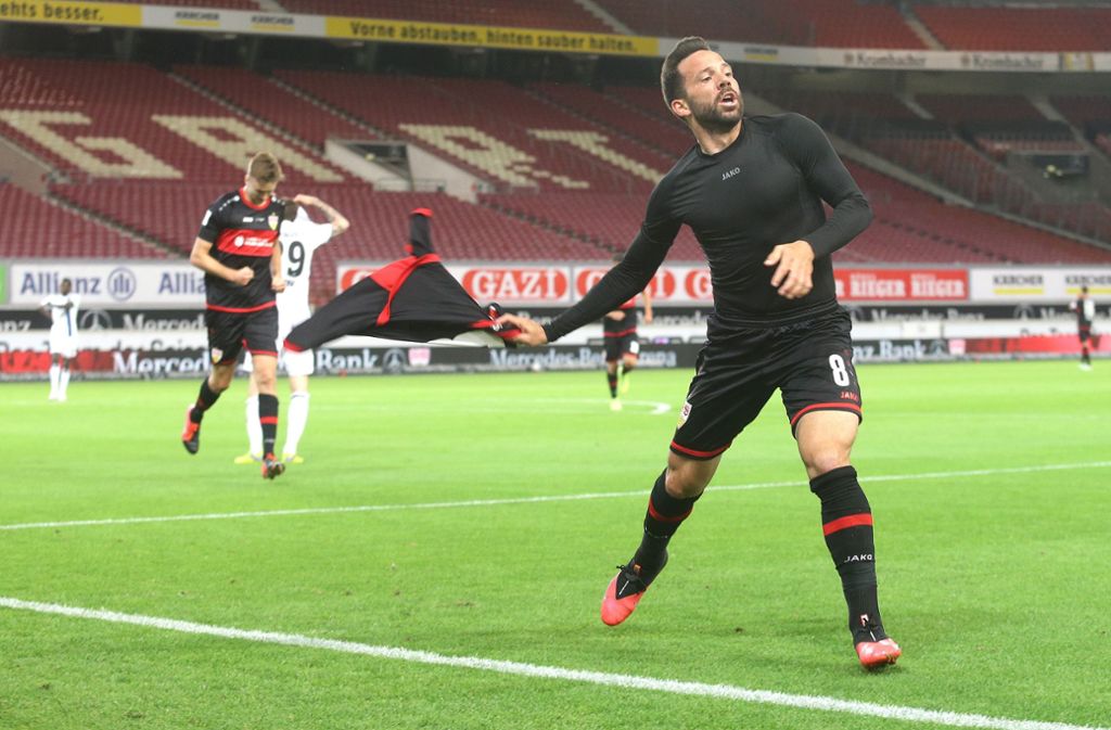 Gonzalo Castro erzielte den entscheidenden Treffer zum 3:2 für den VfB. Foto: Pressefoto Bauman/Hansjürgen Bri/Hansjürgen Britsch