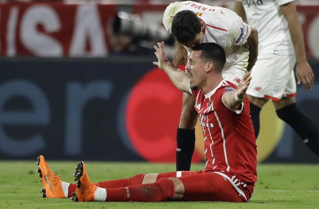 Der FC Bayern München erreicht mit einem 0:0 gegen den FC Sevilla das Halbfinale der Champions League. Foto: AP