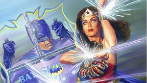 Batman und Wonder Woman im Kampf gegen die Bösen (Comic-Zeichnung aus den 1960ern). Foto:  