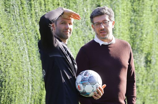 Claus Vogt (rechts) und Thomas Hitzlsperger wollen den VfB Stuttgart in die Zukunft führen. Foto: Pressefoto Baumann/Hansjürgen Britsch