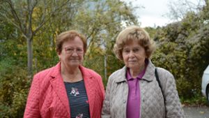 Gretel Weisz (links) und Theresia Thülly erinnern sich an die Schrecken des Krieges und ihre Ankunft in Leinfelden-Echterdingen. Foto: Philipp Braitinger
