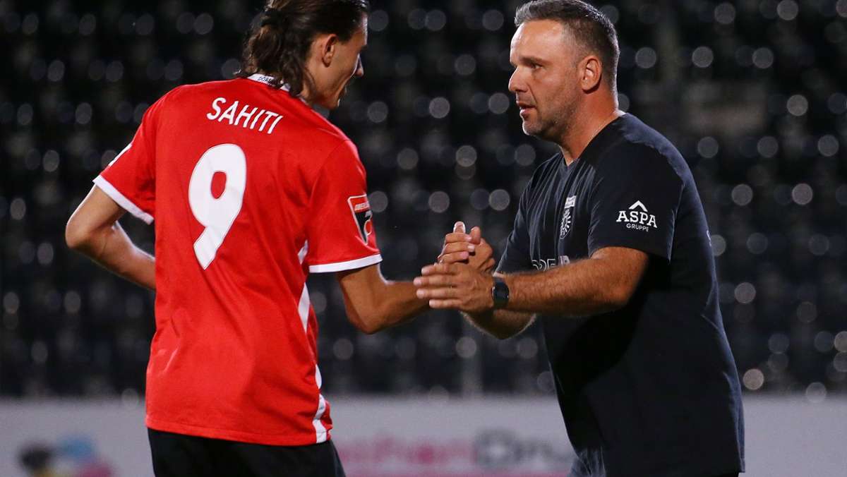 SG Sonnenhof Großaspach gegen Stuttgarter Kickers: Das sagt SG-Coach Sbonias vor dem Topspiel gegen die Blauen