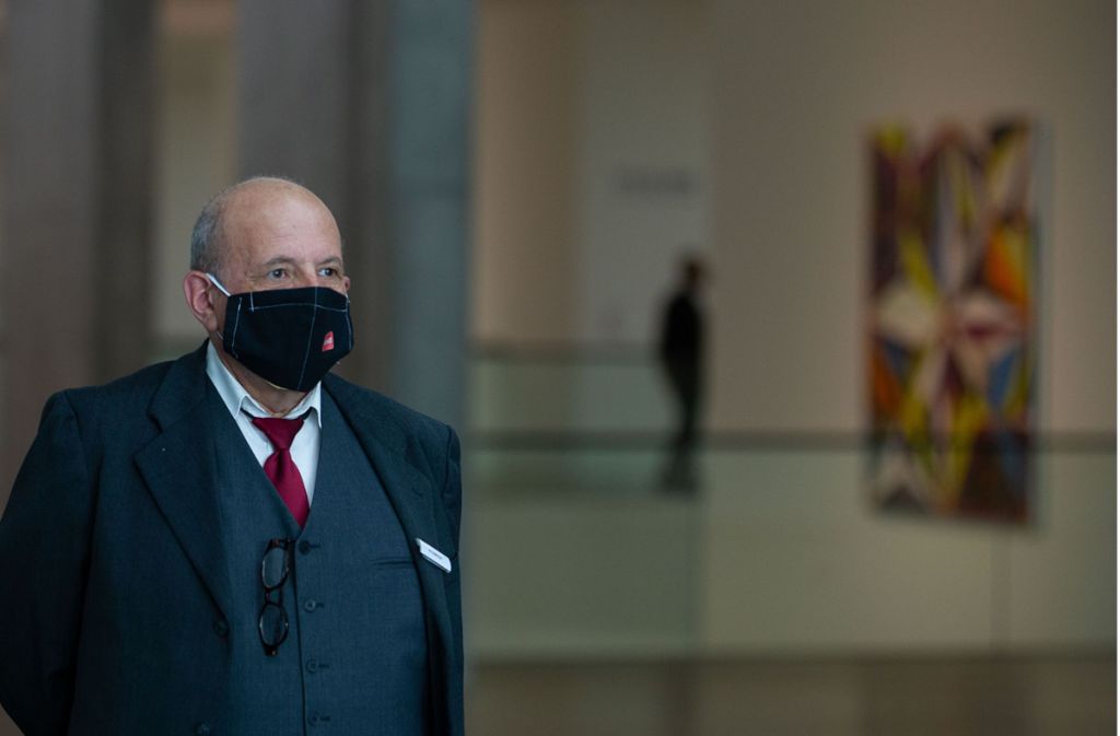 Selbstverständlich tragen im Kunstmuseum auch die Aufsichten  Masken. Foto: LG//Leif-Hendrik Piechowski