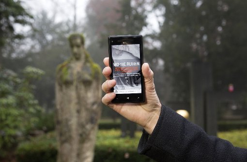 Stuttgarter Friedhofs-App – elektronischer Lotse auf dem Waldfriedhof Foto: Horst Rudel