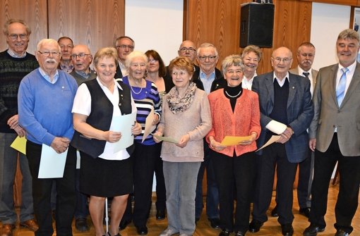 Bei der Seniorenfeier sind einige Mitglieder geehrt worden. Foto: Rainer Stradinger