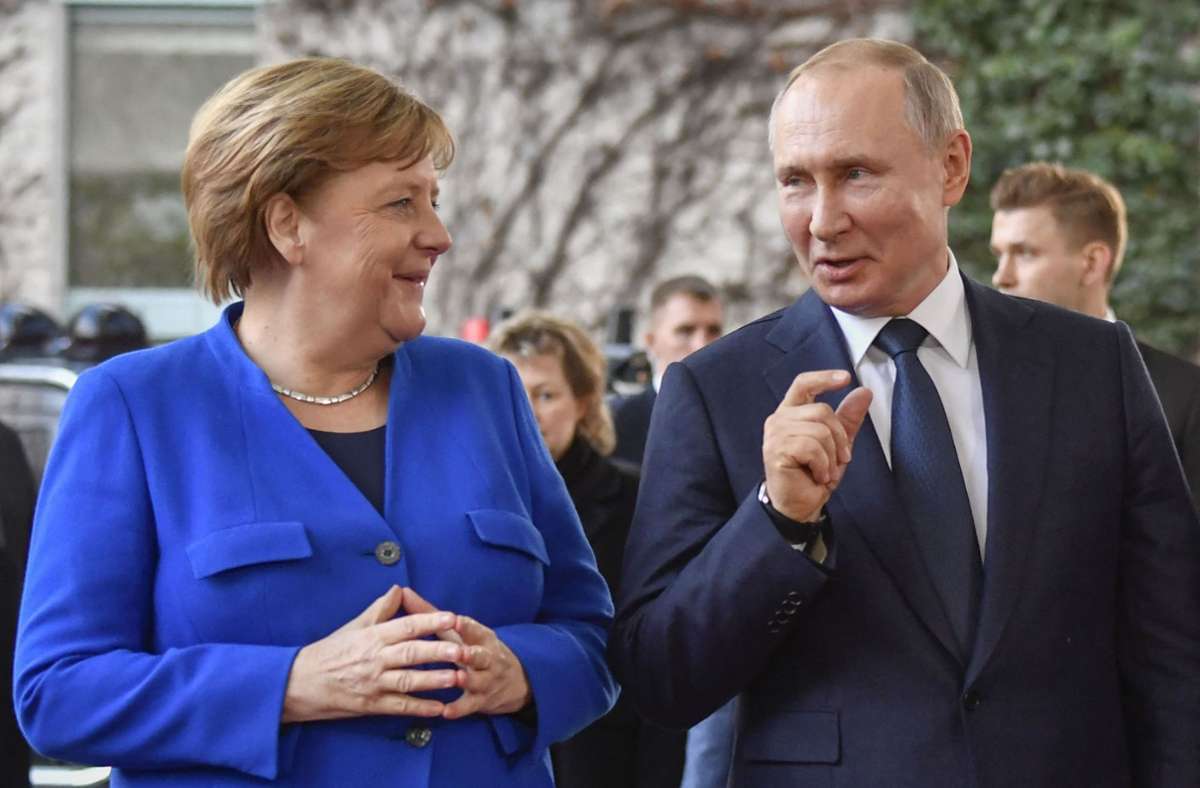 Angela Merkel und Russlands Präsident Wladimir Putin