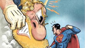Wie weit her ist es eigentlich mit Gottes Allmacht? Der Comiczeichner Winshluss setzt den Kraftmaxe Superman ein, um das zu testen. Ein Unentschieden kann es da nicht geben. Foto: Avant-Verlag
