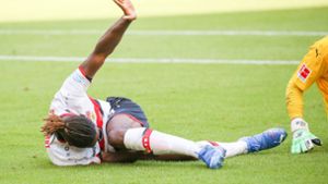 Mohamed Sankoh (VfB Stuttgart) hatte sich im Spiel gegen SpVgg Greuther Fürth die Verletzung zugezogen. (Archivbild) Foto: Pressefoto Baumann/Alexander Keppler